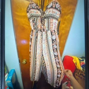 A colorful sized small jumpsuit